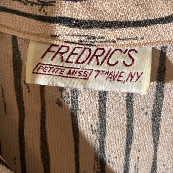 70s Vintage Rustic Stripe Mauve Button-down Dress - Picture 2 of 11